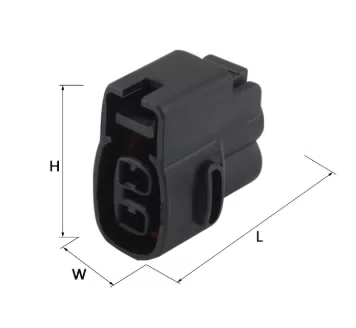 Auto Parts Automotive Electrical Housing Wire Automotive Socket Black Connector for Car 2-pin Female MG640605 - image 3